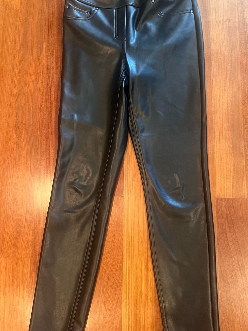Laundry By Shelli Segal XS Black Faux Leather Skinny Jeans - Picture 6 of 6